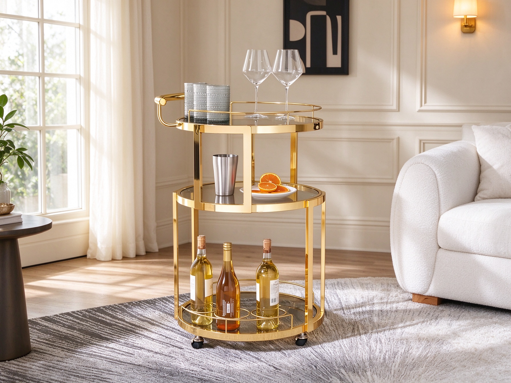 Round Bar Cart