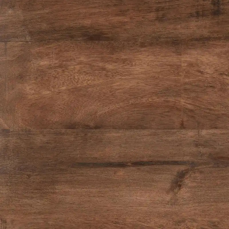 Beistelltisch aus massivem Mangoholz mit einer Schublade und unterer Ablage, Braun