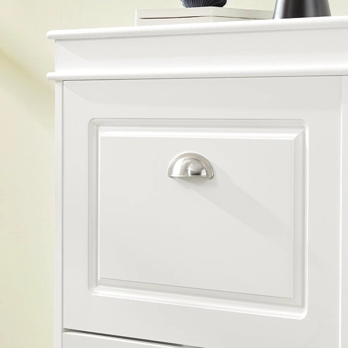 3-Drawer Flip-Door Shoe Cabinet with Top Storage Shelf White