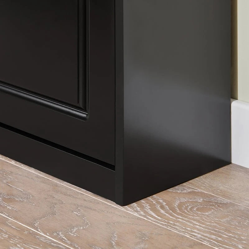 3-Drawer Flip-Door Shoe Cabinet with Top Storage Shelf White