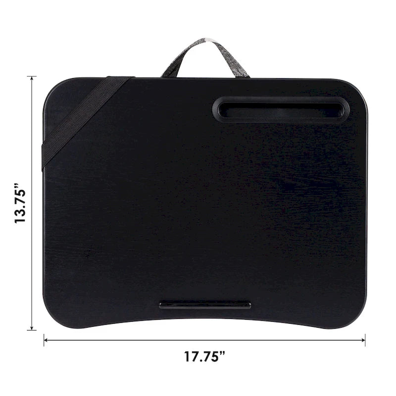 Floral Pattern Lap Desk with Phone Holder and Microbead Cushion Portable