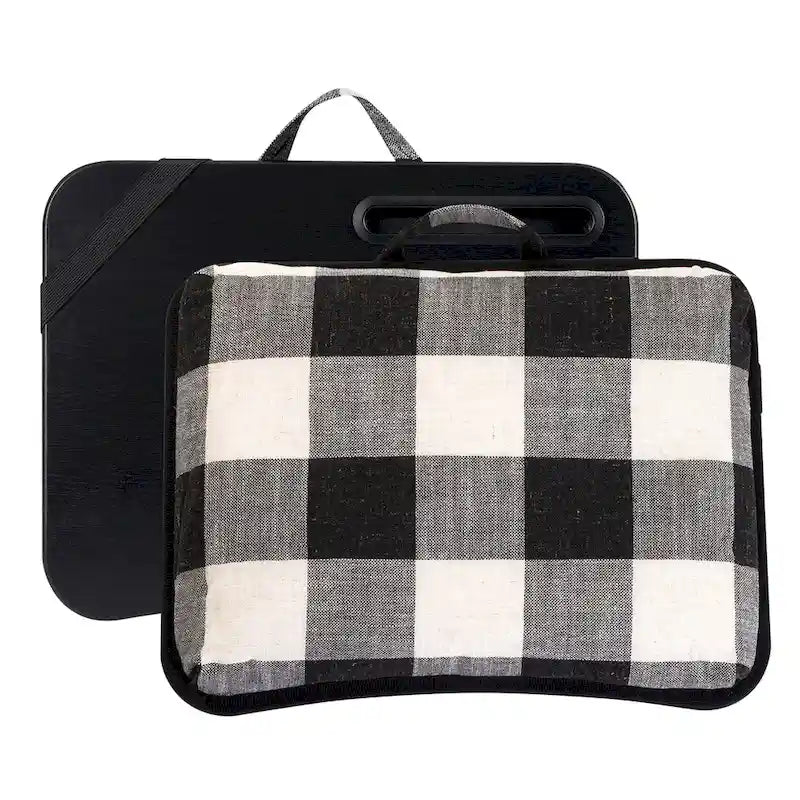 Floral Pattern Lap Desk with Phone Holder and Microbead Cushion Portable