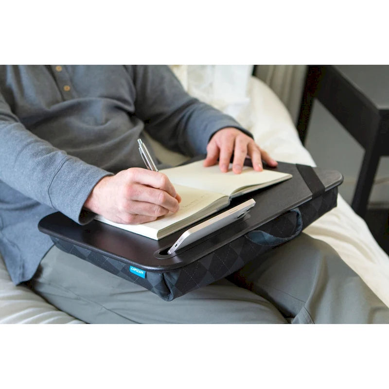 Floral Pattern Lap Desk with Phone Holder and Microbead Cushion Portable