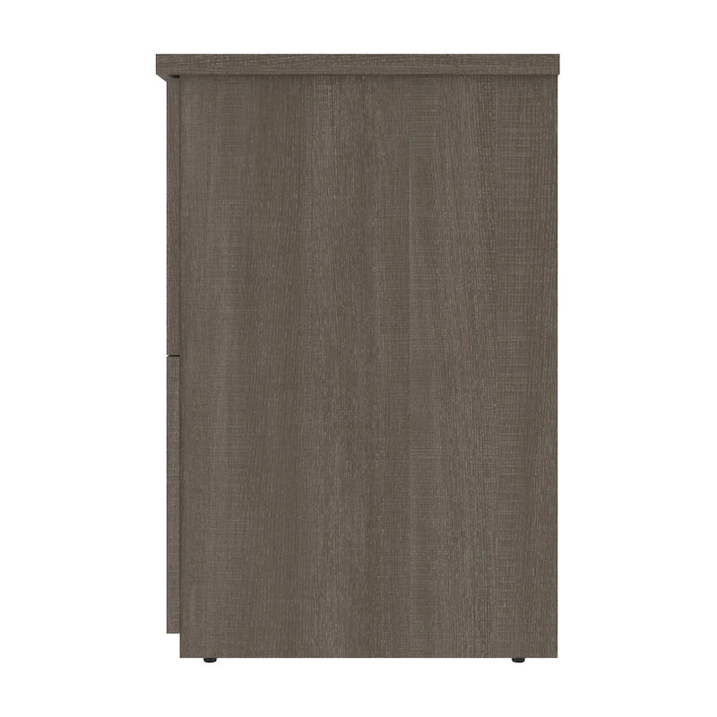 29W 2-Drawer Lateral File Cabinet with Lock Gray Wood Finish