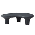Black Fiberglass Cloud-Shaped Coffee Table with 3 Sculptural Legs, Matte Finish