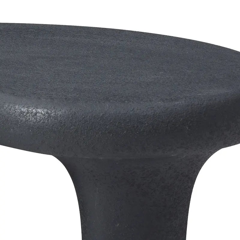 Black Fiberglass Cloud-Shaped Coffee Table with 3 Sculptural Legs, Matte Finish
