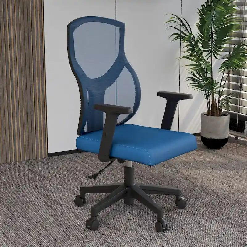 Mid-Back Ergonomic Mesh Office Chair with Adjustable Height and Swivel