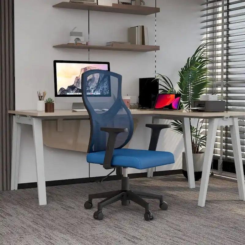 Mid-Back Ergonomic Mesh Office Chair with Adjustable Height and Swivel