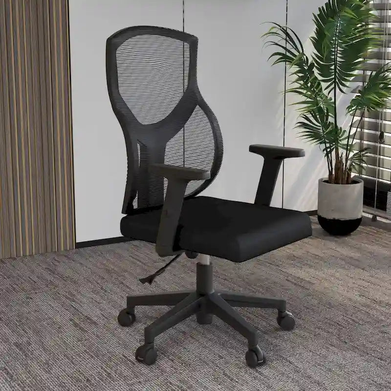 Mid-Back Ergonomic Mesh Office Chair with Adjustable Height and Swivel
