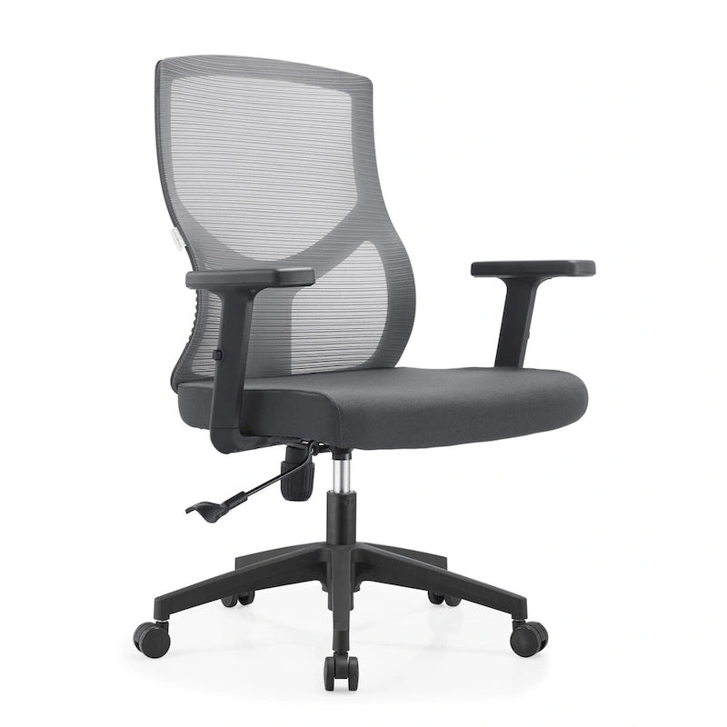 Mid-Back Ergonomic Mesh Office Chair with Adjustable Height and Swivel