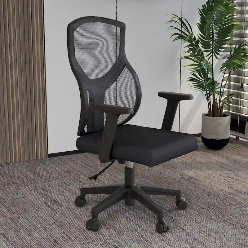 Mid-Back Ergonomic Mesh Office Chair with Adjustable Height and Swivel