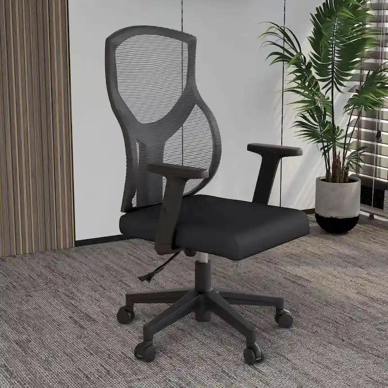 Mid-Back Ergonomic Mesh Office Chair with Adjustable Height and Swivel
