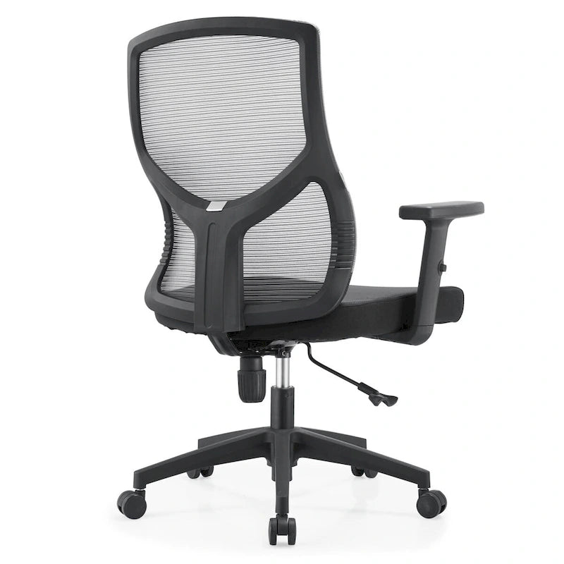 Mid-Back Ergonomic Mesh Office Chair with Adjustable Height and Swivel